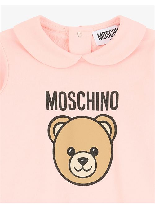 Tutina in felpa di cotone Moschino Teddy Bear MOSCHINO KIDS | MUY098-LCA19/50209